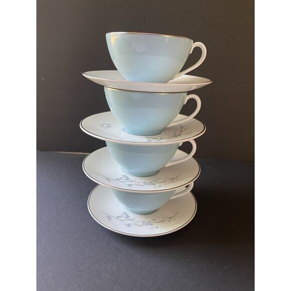 Royal Dalton Bone China Summer Song Cup/Saucer Made In England Set (4) H4949 - Picture 1 of 16